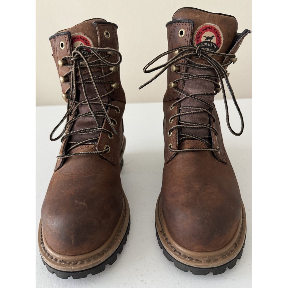 Red Wing Irish Setter Mesabi Steel Toe Logger Boot 83236 Brown Womens 6.5D US